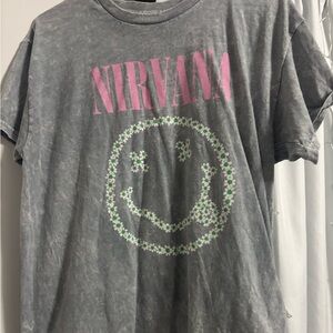 nirvana merch flower nirvana shirt